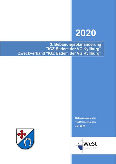 Bebauungsplan IGZ Badem - 3. Änderung Textliche Festsetzungen