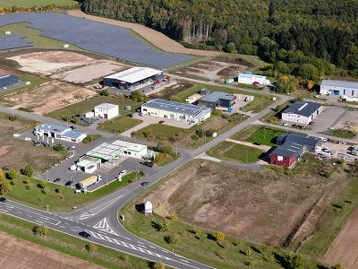 Luftbild des Gewerbezentrum IGZ Badem